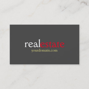 Stylische Graue Real Anwesen Agent Business Card Visitenkarte