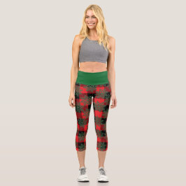 Stylische hochtaillierte Caprihosen für Weihnachte Capri Leggings