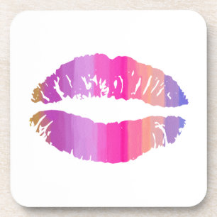 Stylische Lippen #2 Getränkeuntersetzer