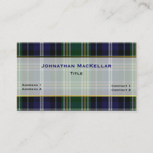Stylische MacKellar Clan Karierte Custom Business  Visitenkarte