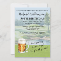 Stylische moderne Golf humorvolle 50. Geburtstagsf