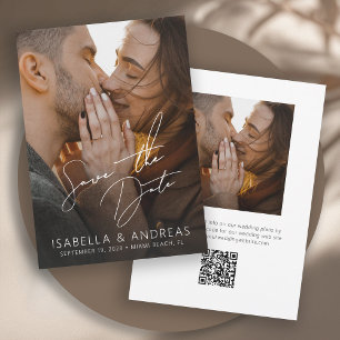 Stylische moderne Hochzeits-Einladungskarte mit vo Save The Date