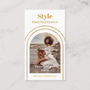 Stylische moderne Script Foto QR Code Fotografie Visitenkarte