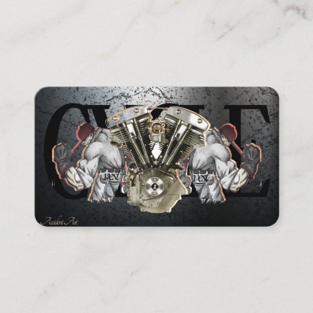 Stylische Motorrad-Visitenkarte Visitenkarte (Vorderseite)