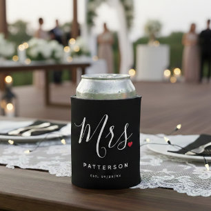 Stylische Mrs. Benutzername Nachname & Datum Hochz Dosenkühler