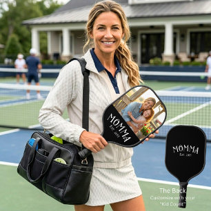 Stylische Mutter Erstes Jahr Erste-Mutter-Foto Pickleball Schläger