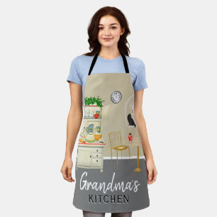 Stylische 'Omas Küche' Schürze