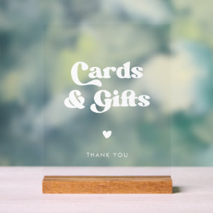 Stylische Retro-Schwarz-Weiß-Cards-&-Geschenke-Hoc Acrylschild