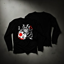 Stylische Samurai-Katze Japan Fußball für Fußballf Tri-Blend Shirt