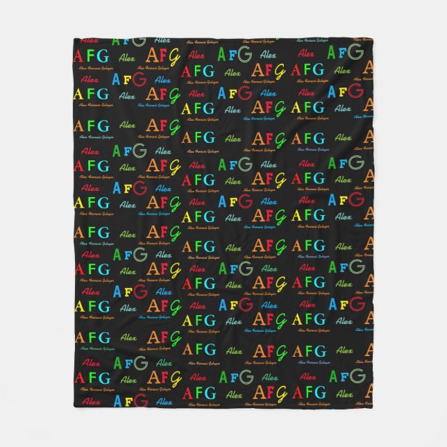 stylische schwarze Decke mit Farbnamen (Vorderseite)