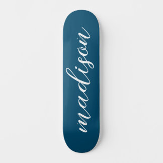 Stylische Signature einfache Navy Blau Monogrammie Skateboard