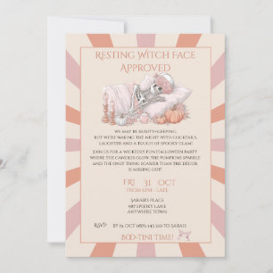 Stylische Skelett-Halloweenparty-Einladung Einladung