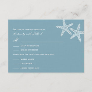 Stylische Starfish Hochzeit-RSVP/Response-Karten RSVP Karte