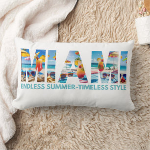 Stylische Strand-Vibes Grafikdesign Lendenkissen