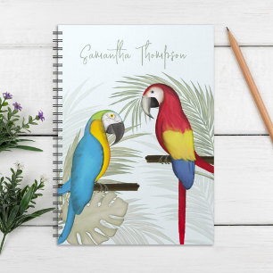 Stylische tropische Vögel Cute Trend Calligraphy Notizblock