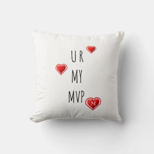 Stylische U R MY MVP Monogram Valentine Kissen