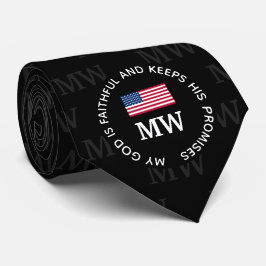 Stylische USA AMERICAN Monogram Neck Tie Krawatte