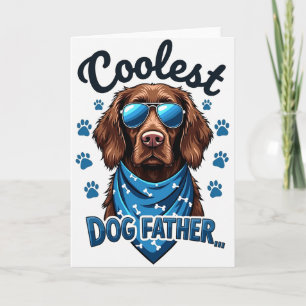 Stylische Vatertagskarte für den Hund Karte
