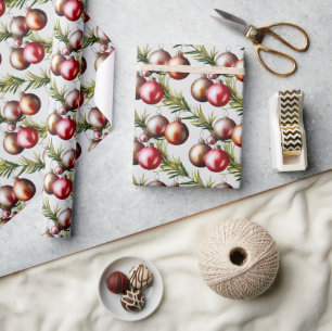 Stylische Weihnachtsbaum-Ornamente Feiertag Geschenkpapier