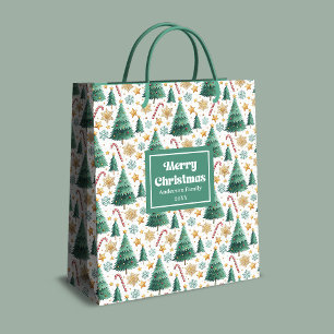 Stylische Weihnachtsbäume Zuckerstangen individuel Mittlere Geschenktüte