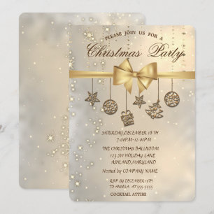 Stylische Weihnachtsdekoration, Firmenfeier Einladung