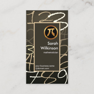 Stylische Zahlen Graffiti Border Mathe Statistiker Visitenkarte