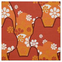 stylischer 70er Retro-Mod- Stoff - Katze Kätzchen 