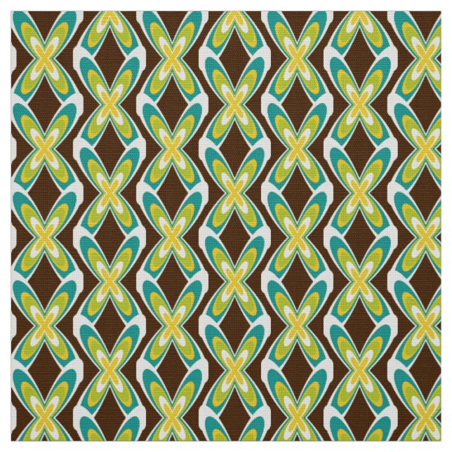 stylischer 70er Retro-Modestoff Stoff (Muster)
