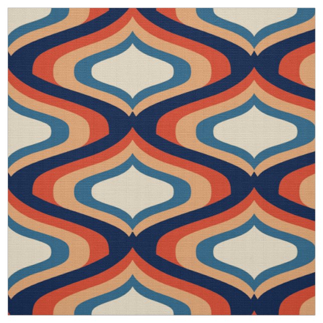 stylischer 70er Retro-Modestoff Stoff (Muster)