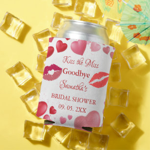 Stylischer Abschied von der Miss mit roten Lippen  Dosenkühler