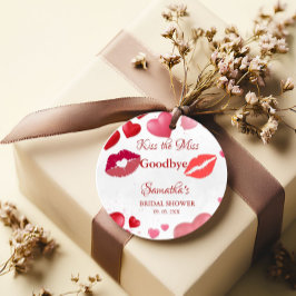 Stylischer Abschied von der Miss mit roten Lippen  Geschenkanhänger