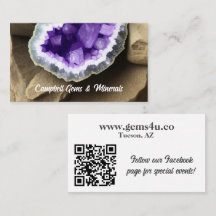 Stylischer Amethyst Geode mit QR Code