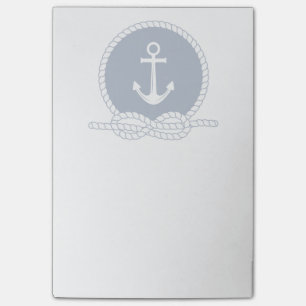 Stylischer Anker und Seil Post-it Klebezettel