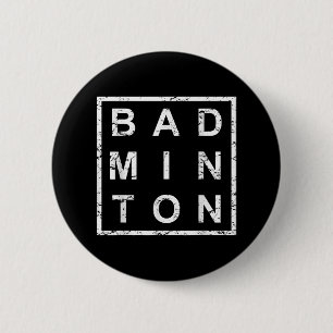 Stylischer Badminton Button