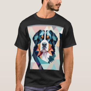 Stylischer Berner-Berg in mehrfarbiger geometrisch T-Shirt
