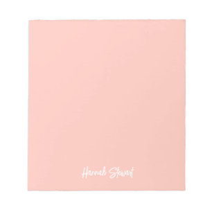 Stylischer Blush Rosa Pfirsich Minimalistischer Mä Notizblock