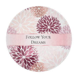 Stylischer Chic Rosa Floral Brautdusche Schneidebrett