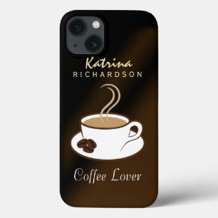 Stylischer Coffee Lover Steaming Cup und Bohnen ha Case-Mate iPhone Hülle