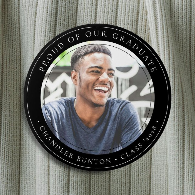 Stylischer Custom Graduate Foto Abschluss Button (Von Creator hochgeladen)