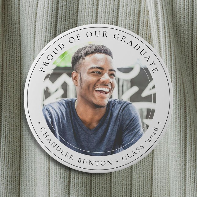 Stylischer Custom Graduate Foto Abschluss Button (Von Creator hochgeladen)