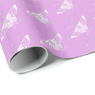 Stylischer Deko-Schmetterling - leichte Orchidee Geschenkpapier