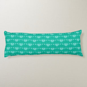 Stylischer Deko-Schmetterling - Türkis und Aqua Seitenschläferkissen