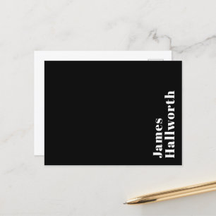 Stylischer editierbarer Retro-Modern-Name (oder an Postkarte