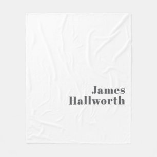 Stylischer editierbarer Retro-Modern-Text Grau Fleecedecke
