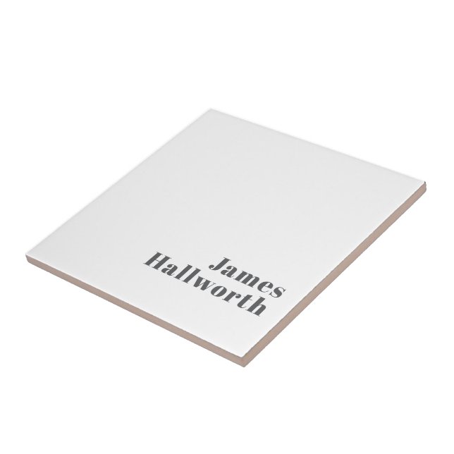 Stylischer editierbarer Retro-Modern-Text | Grau Fliese (Seite)