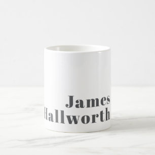 Stylischer editierbarer Retro-Modern-Text Grau Kaffeetasse