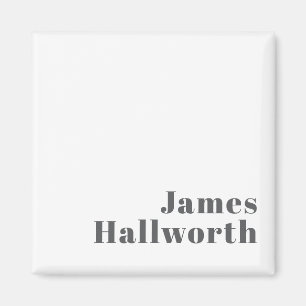 Stylischer editierbarer Retro-Modern-Text   Grau Magnet
