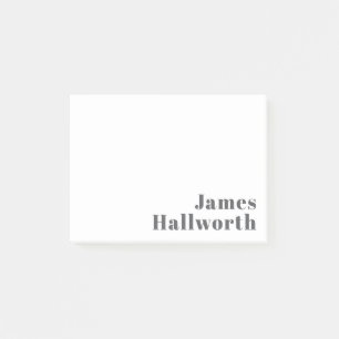 Stylischer editierbarer Retro-Modern-Text   Grau Post-it Klebezettel