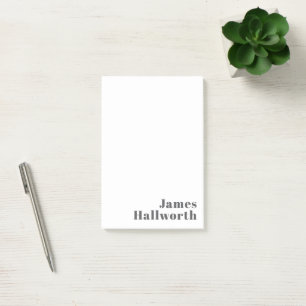 Stylischer editierbarer Retro-Modern-Text   Grau Post-it Klebezettel