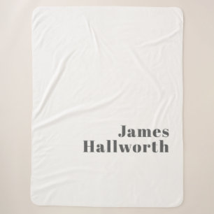 Stylischer editierbarer Retro-Modern-Text Grau Sherpadecke